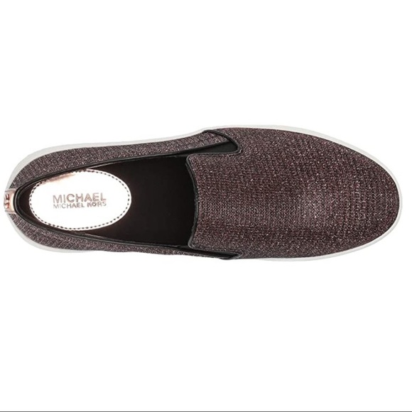 Michael Kors KEATON Glitter Chain-Mesh Slip-On Sne - Picture 4 of 8